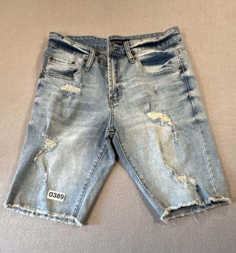 Aeropostale Cut Off Distressed Denim Shorts Light Wash Size 28